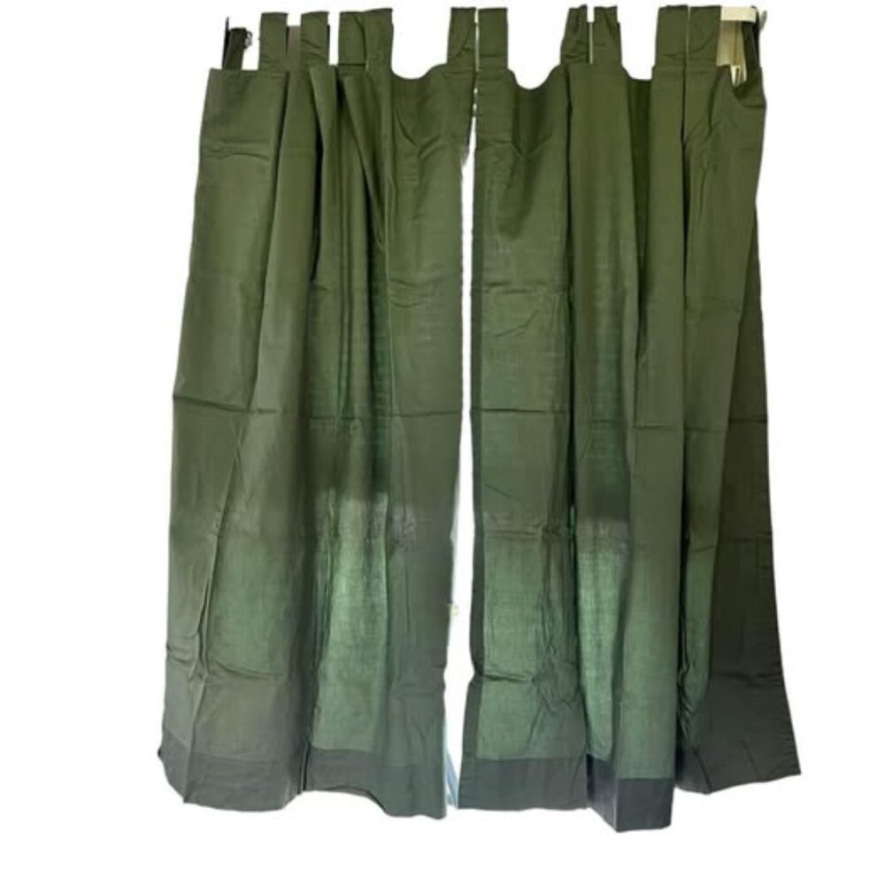 2 Sets of Hunter Green Curtains